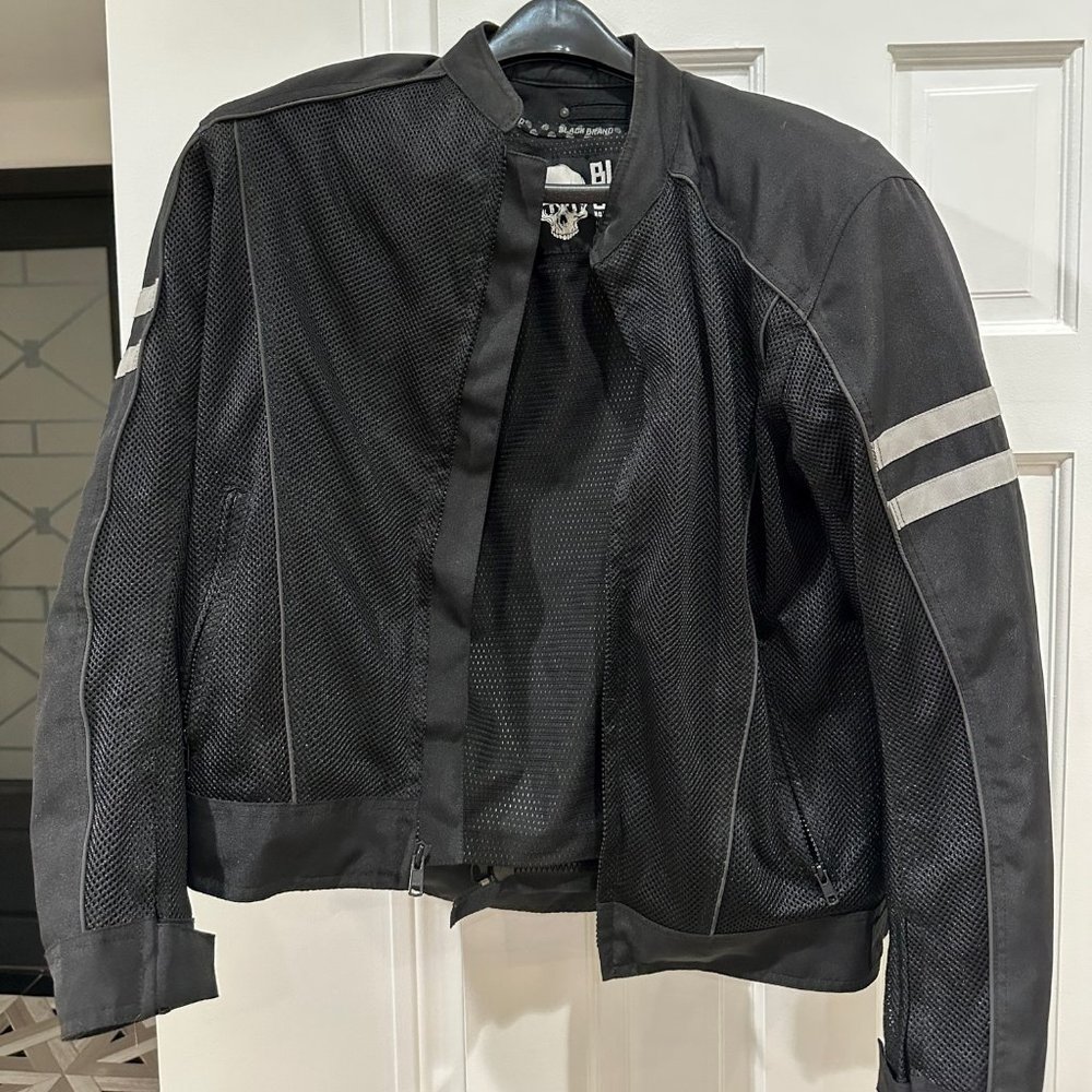 Black Brand Motorcycle Jacket